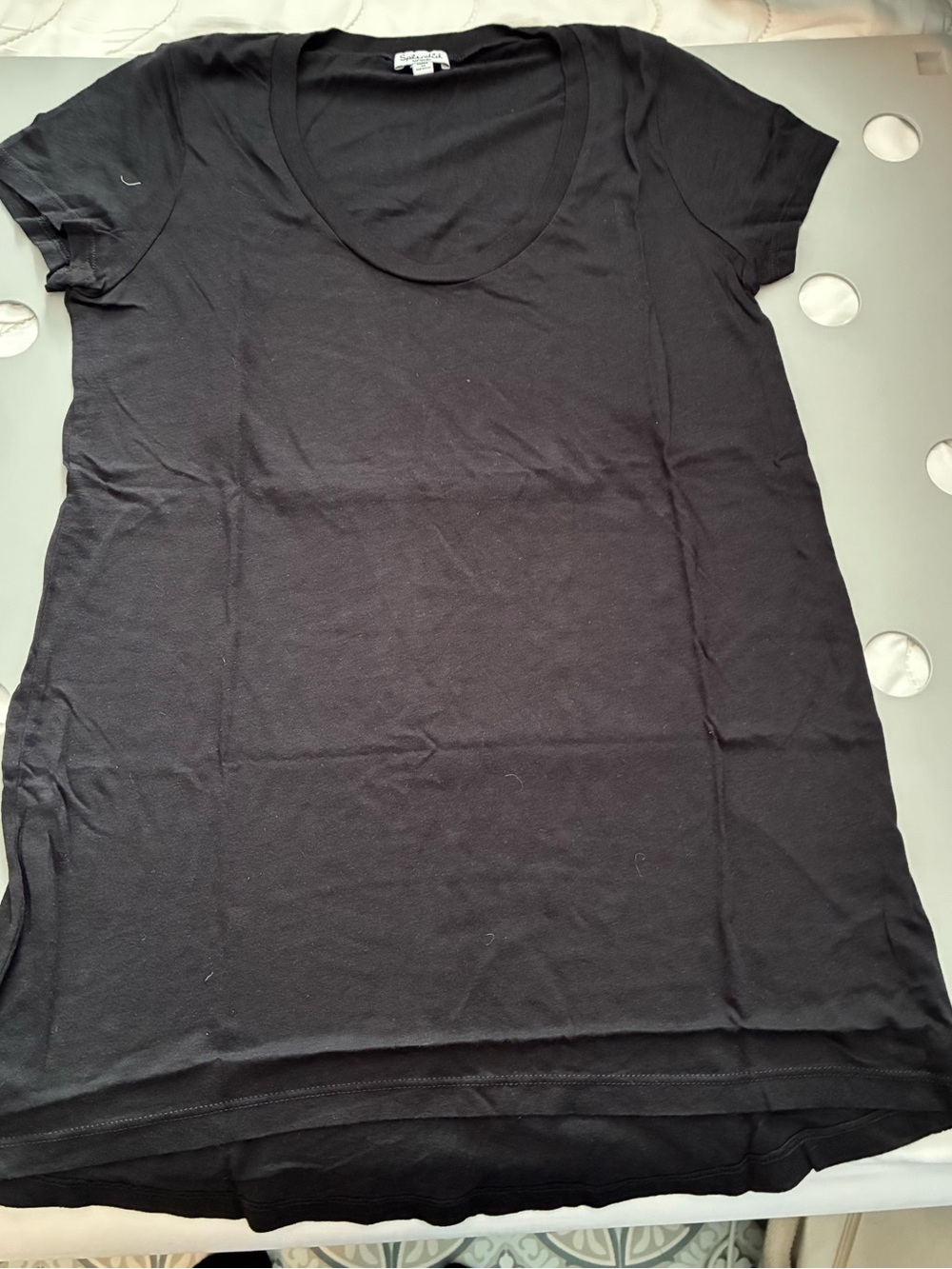 Splendid Black Supima Cotton / Modal Scoop Neck Tee